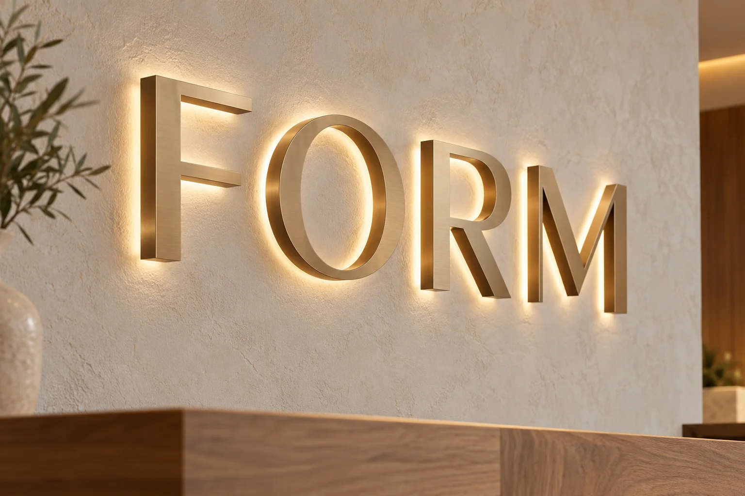 Halo illuminated letters — illustrative design concept