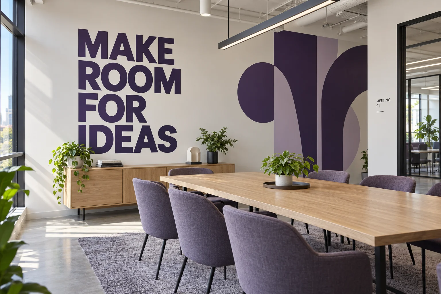 A workplace with a point of view — illustrative concept