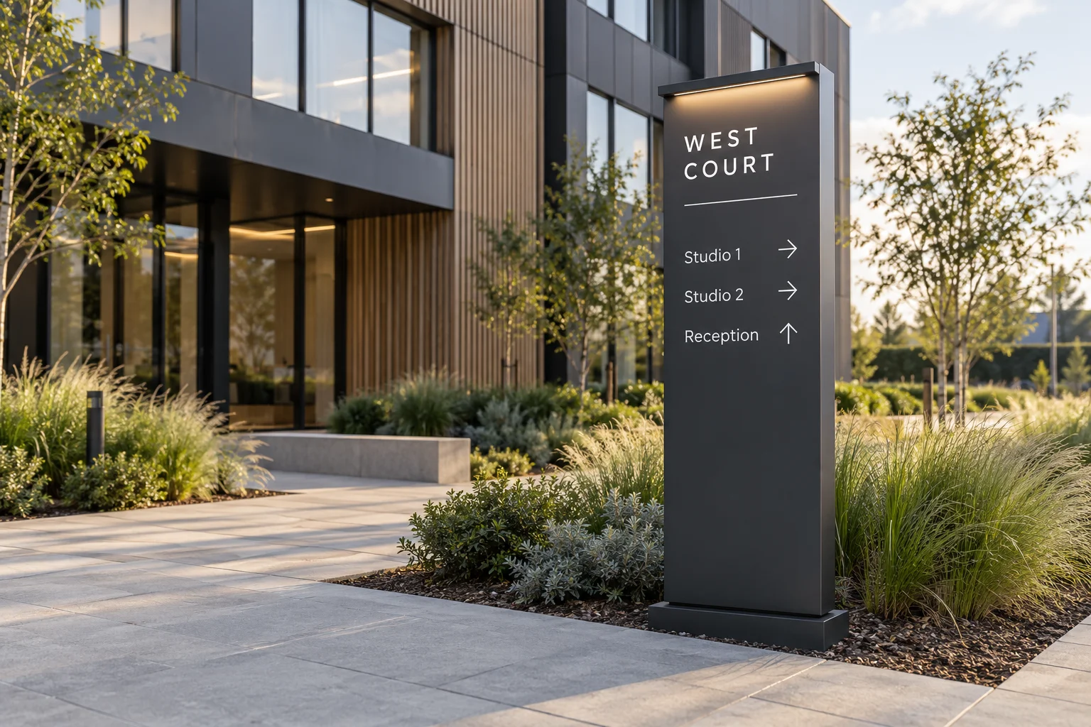 Totem & monolith signs — illustrative design concept